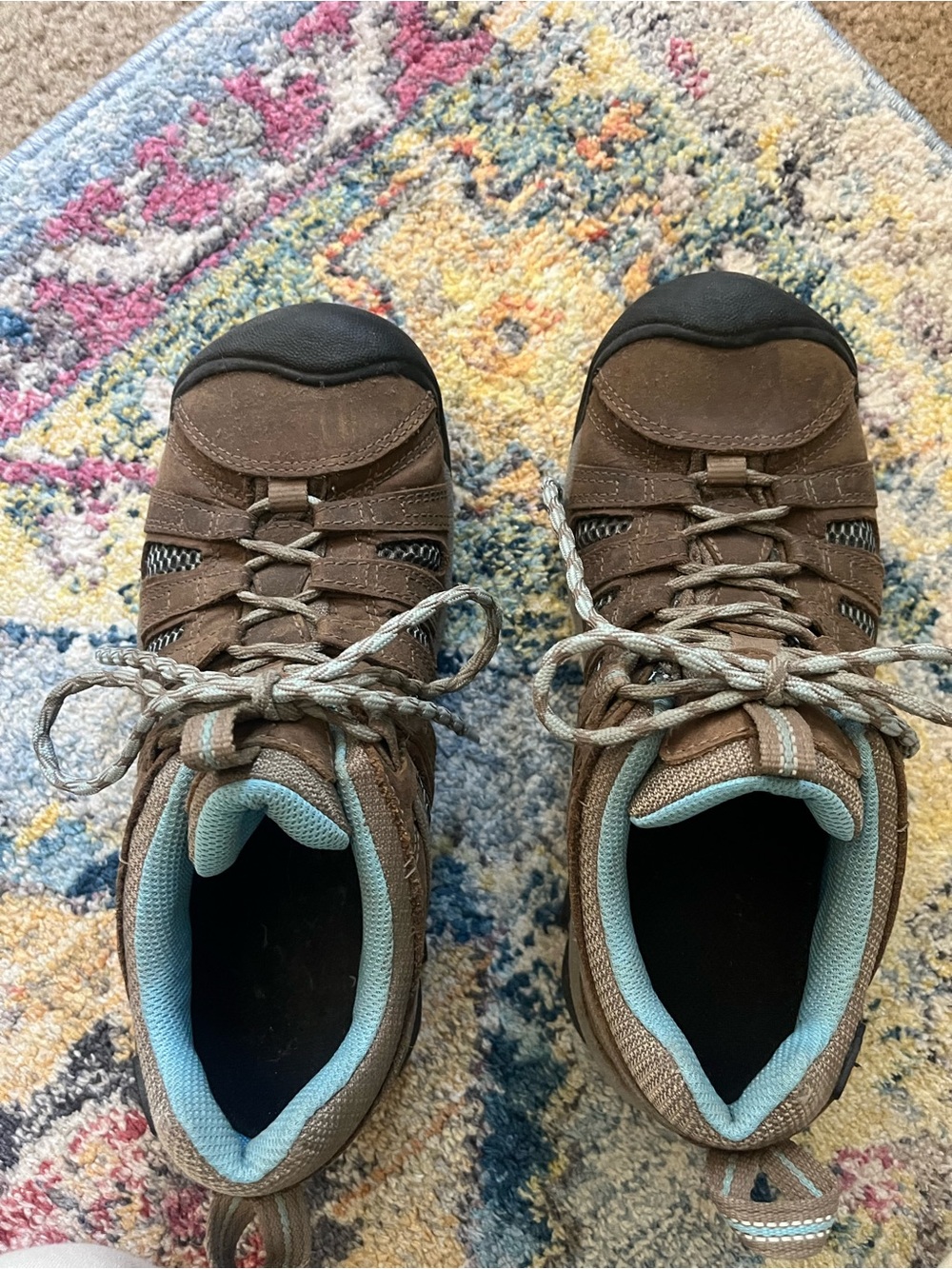 KEEN Brown and Teal Women's Trail Shoes - Picture 2 of 6